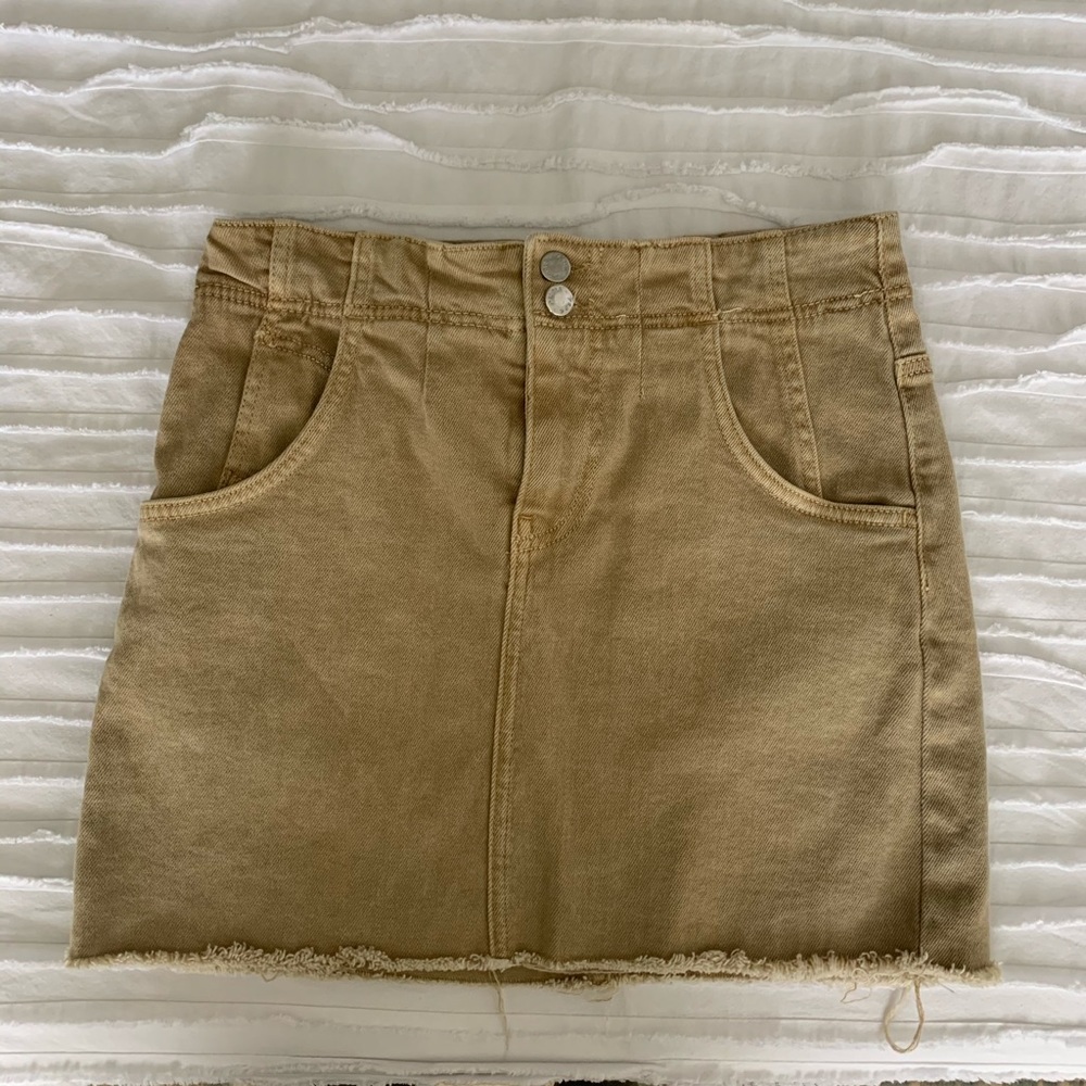 Tan Free People Mini Skirt size 4